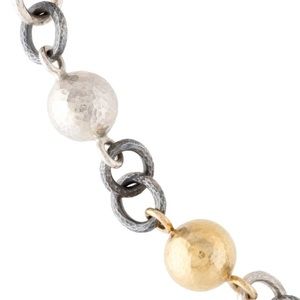 Gurhan 24kt and sterling silver ball necklace
